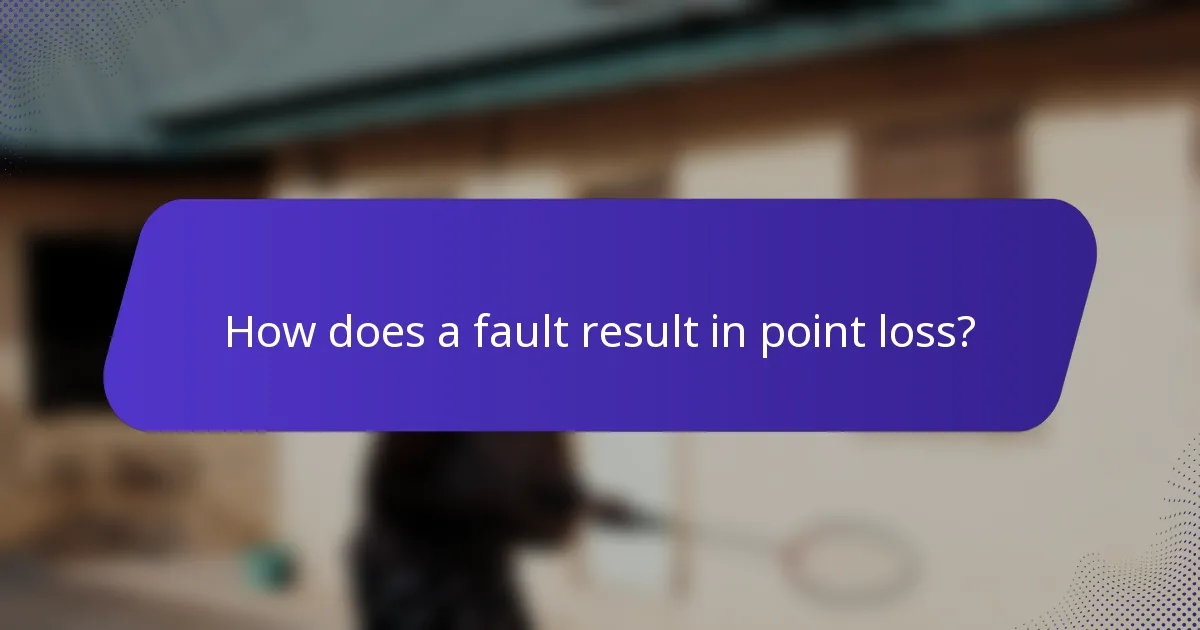 How does a fault result in point loss?