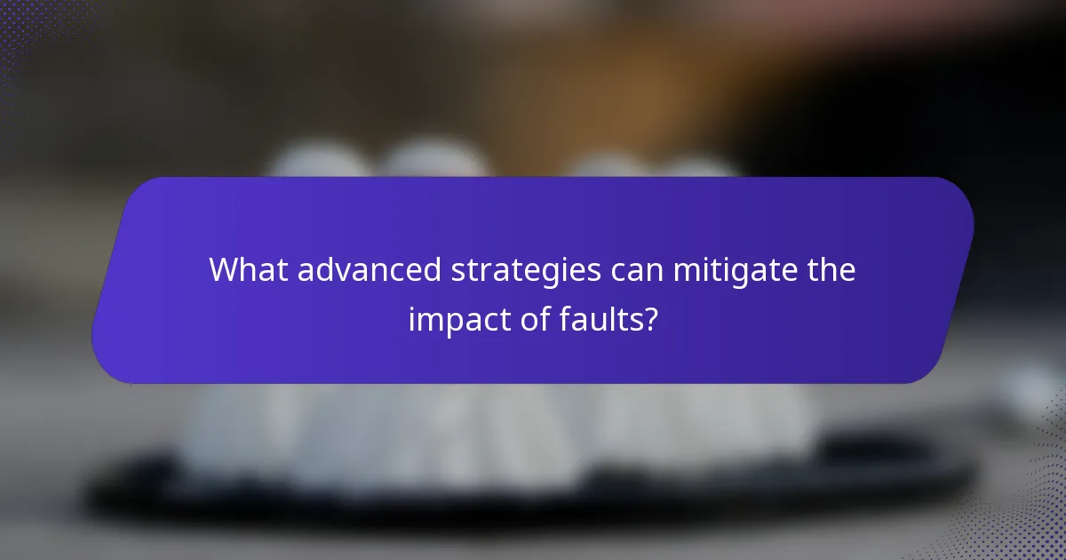 What advanced strategies can mitigate the impact of faults?