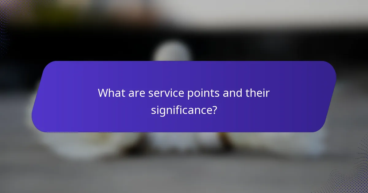 What are service points and their significance?